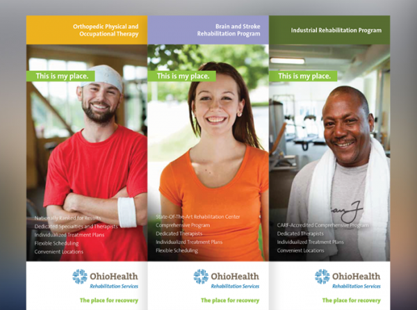 Ohiohealth Rehab: Print Trifold Brochure for Physicians | Graphic ...